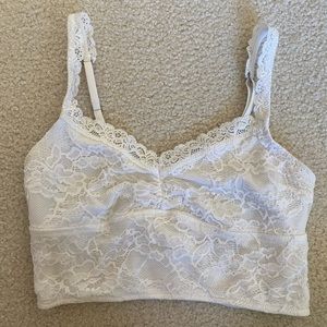 White Lace Bralette from Gilly Hicks